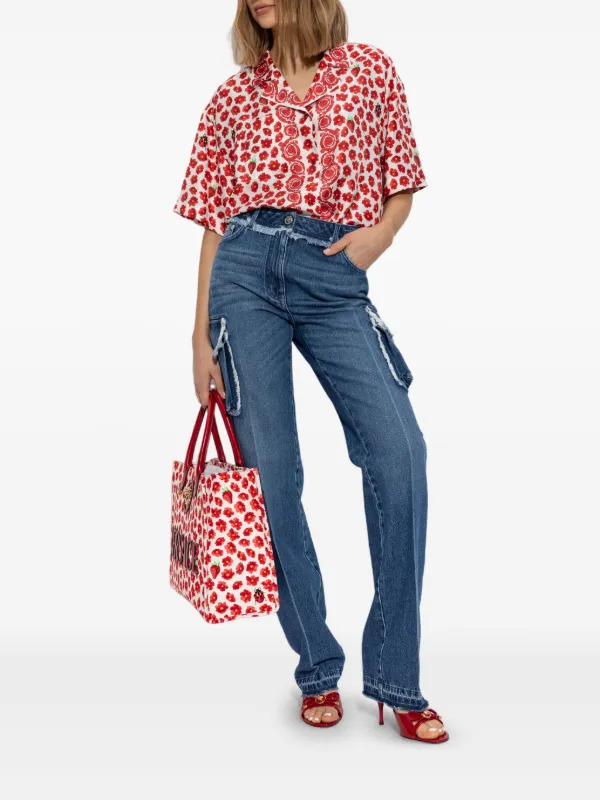 Versace Strawberry Garden Silk Shirt | White | FARFETCH