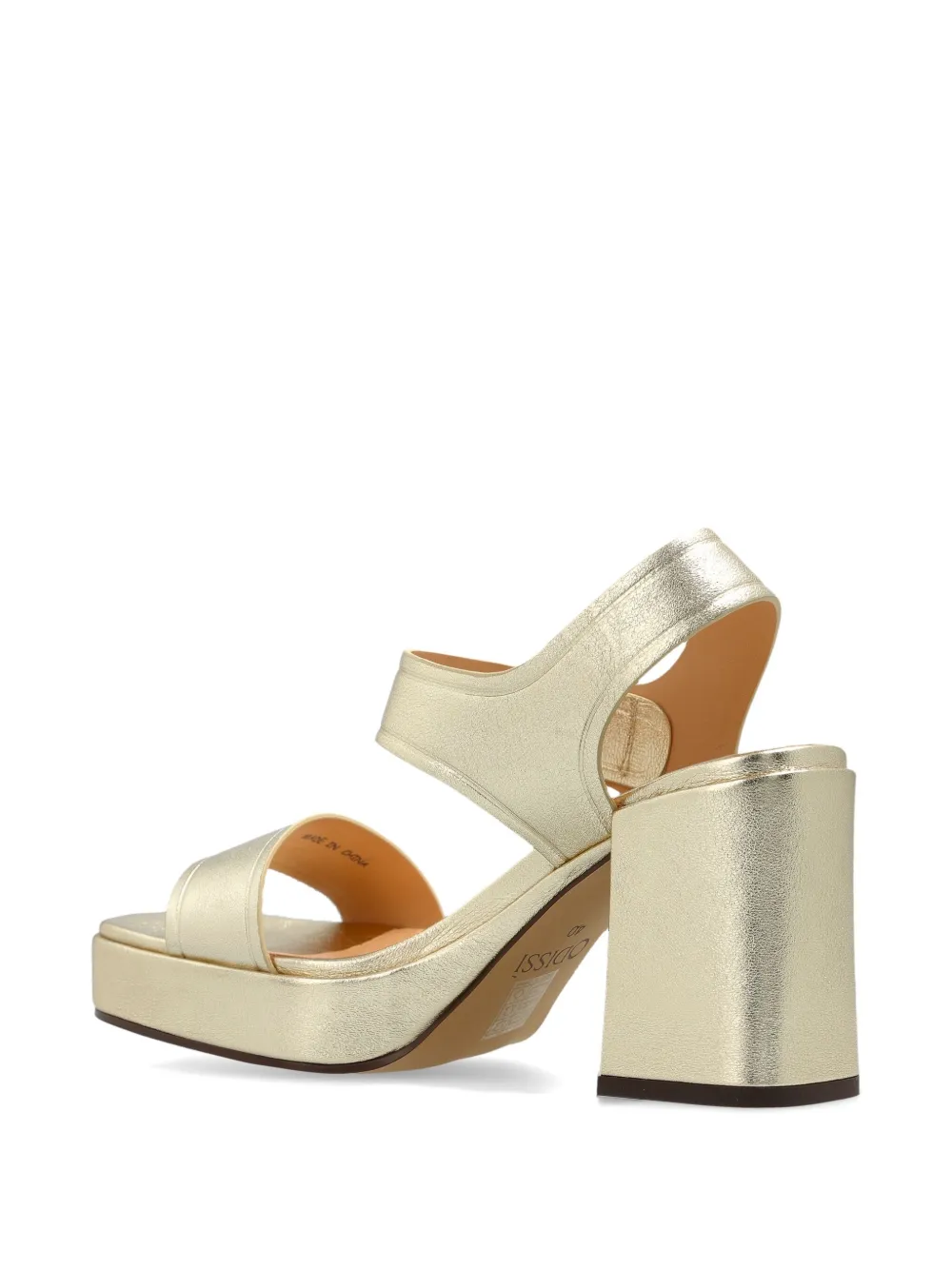 Odissì 95mm leather sandals Gold