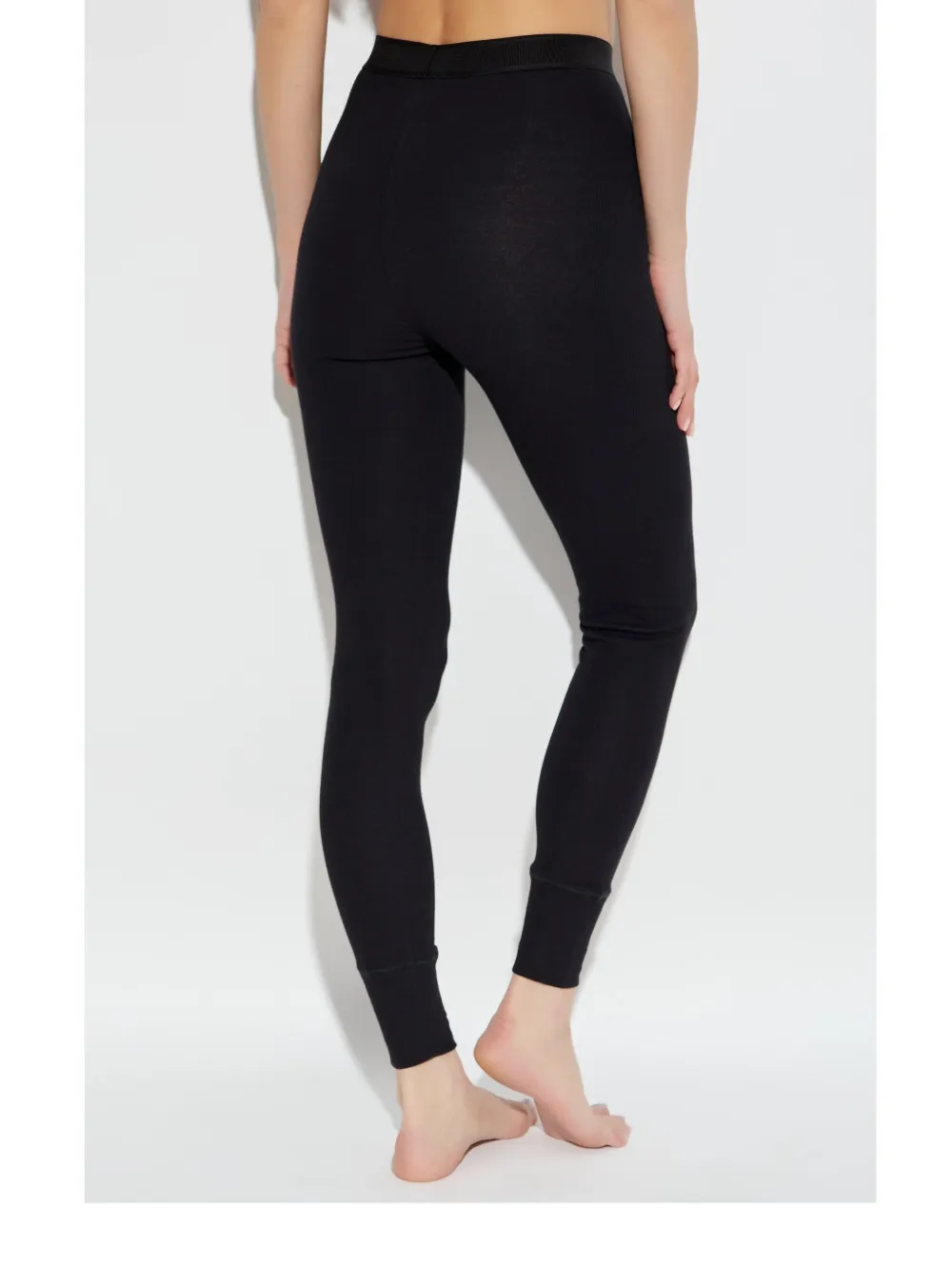 Versace Legging met logopatch Zwart