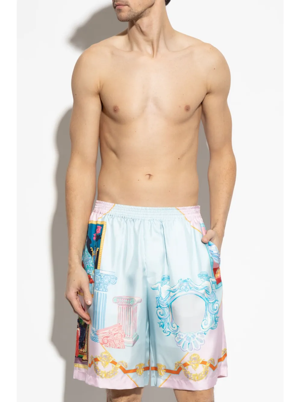 Versace Zijden shorts Blauw
