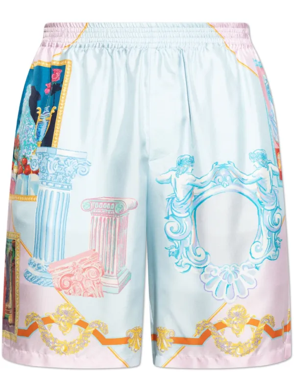 Versace シルクショートパンツ | ブルー | FARFETCH JP