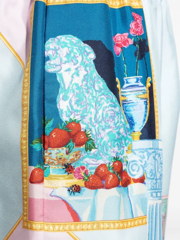 Versace シルクショートパンツ | ブルー | FARFETCH JP