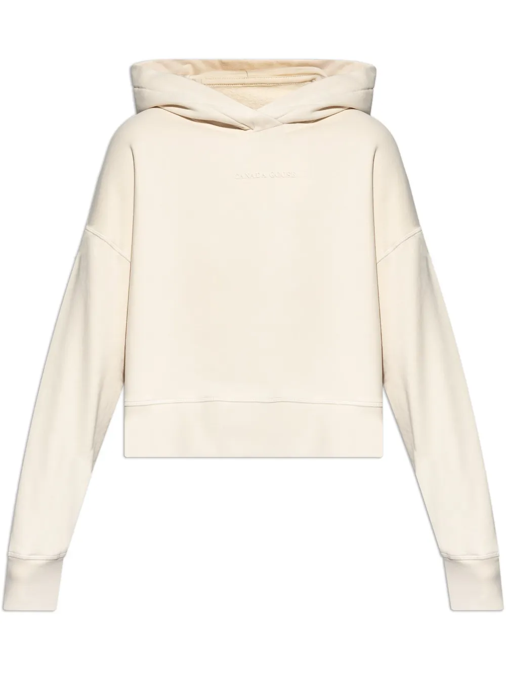 logo-embossed hoodie