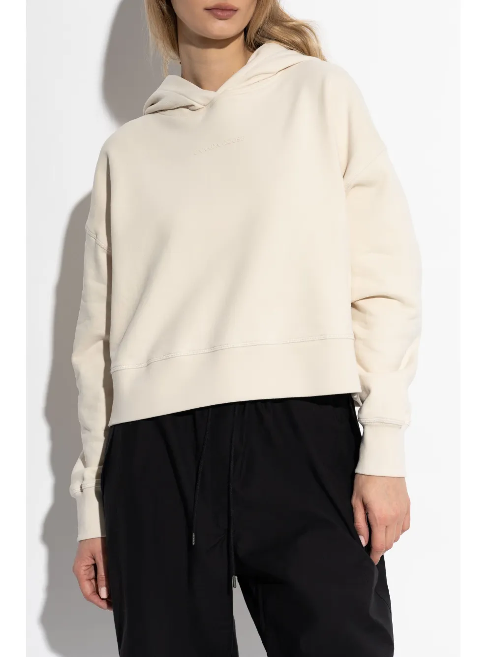 Canada Goose Hoodie met logo-reliëf Beige