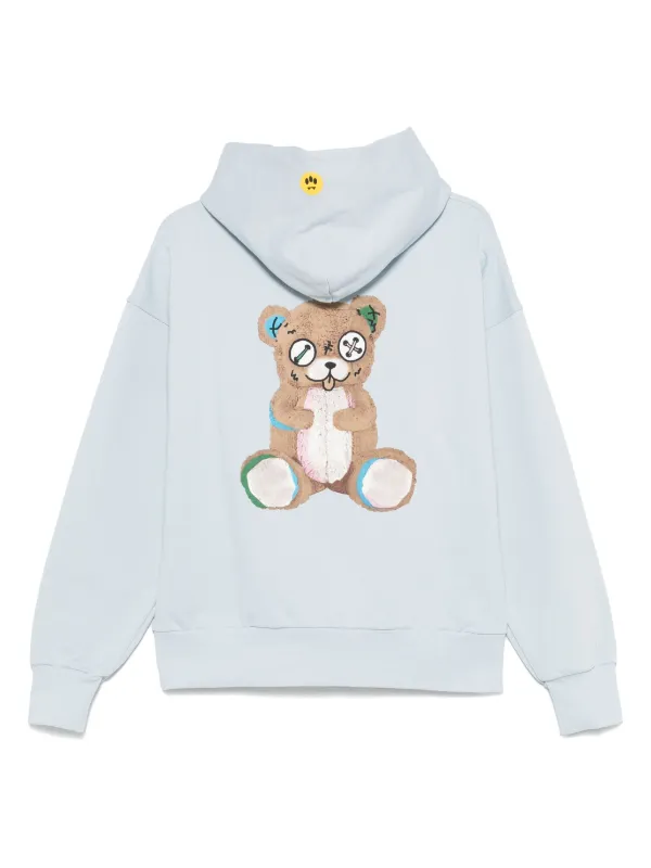 『Barrow』グラフィックフーディー BARROW logo-print Hoodie | Blue | FARFETCH