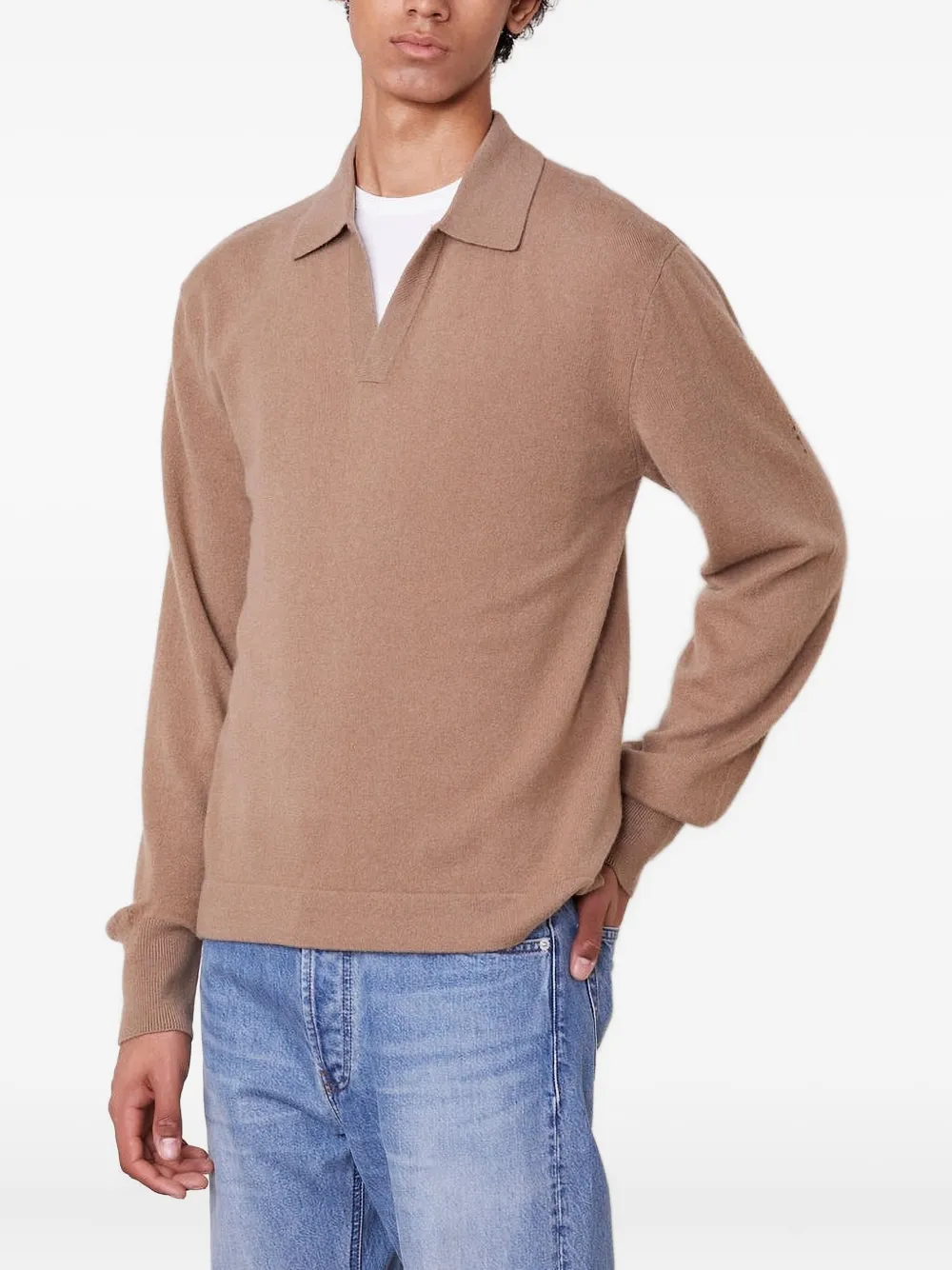 Officine Generale polo-collar cashmere sweater | بني | Image 1