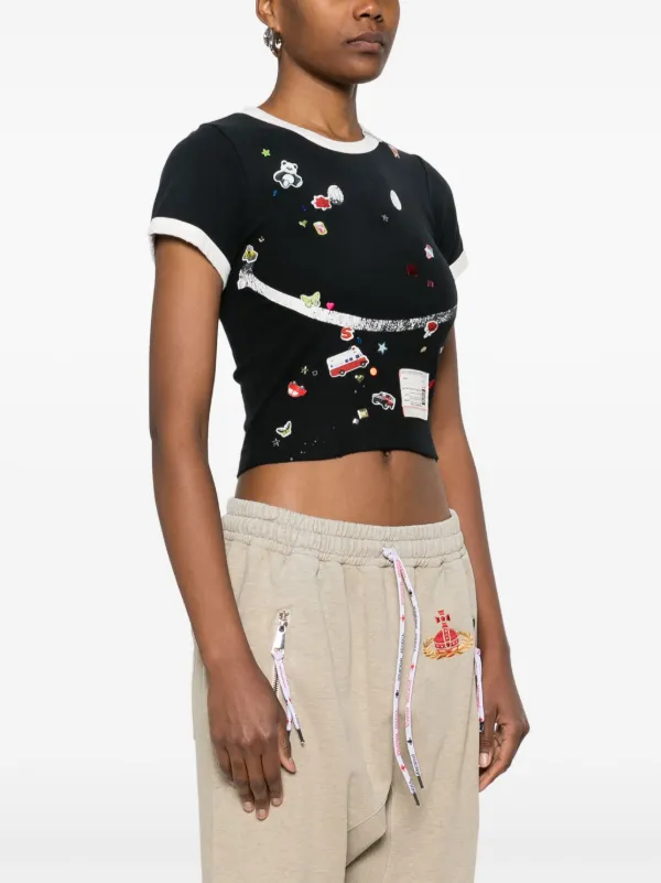 Maison MIHARA YASUHIRO smiley-face Print T-shirt | Black