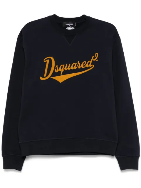DSQUARED2 logo-flocked sweatshirt