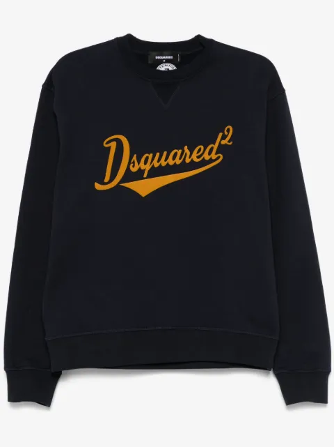 DSQUARED2 logo-flocked sweatshirt