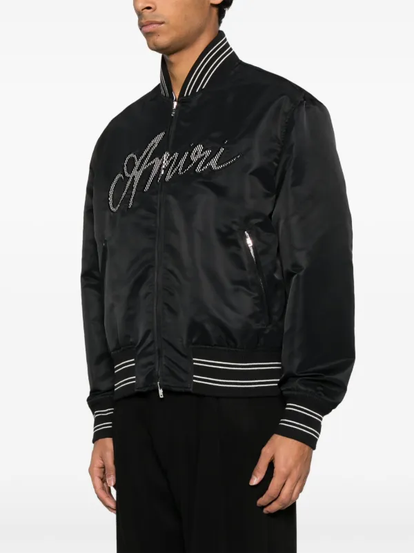 AMIRI Script ボンバージャケット | ブラック | FARFETCH JP