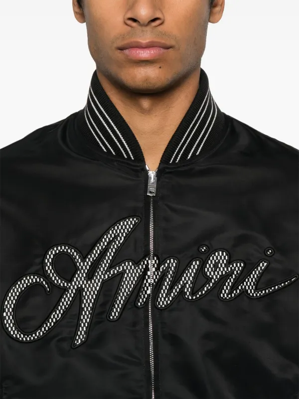 AMIRI Script ボンバージャケット | ブラック | FARFETCH JP