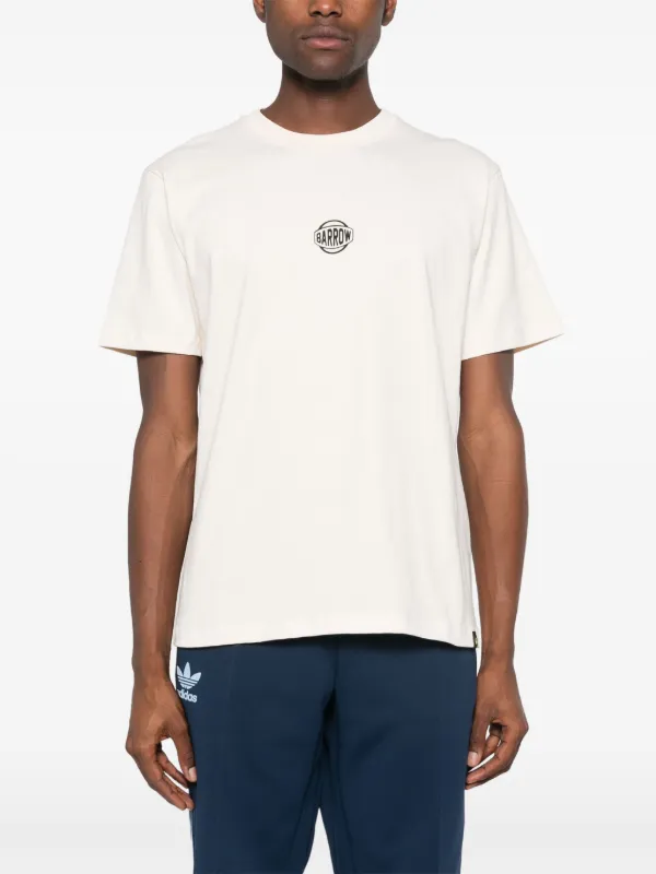 『Barrow』ロゴグラフィックTシャツ BARROW グラフィック Tシャツ | ニュートラル | FARFETCH JP