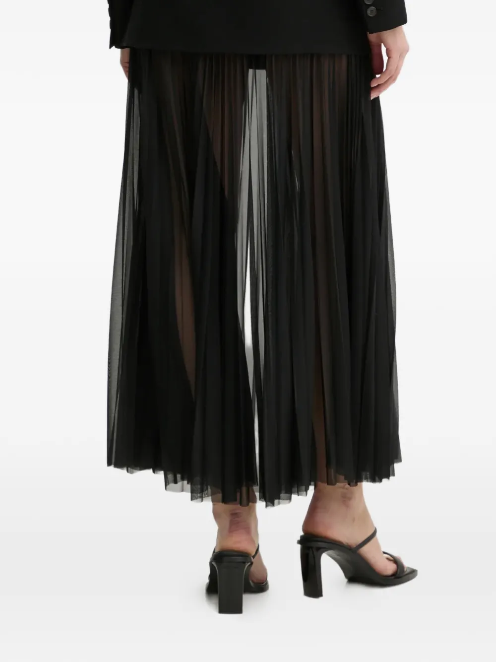 A.l.c Pleated Midi Skirt In Black