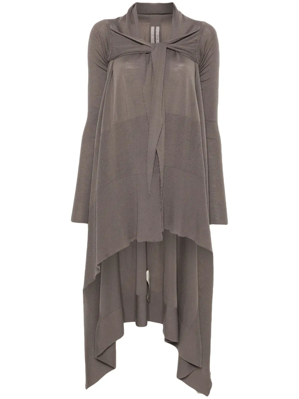 Rick Owens tied wrap coat | Grey | Image 1