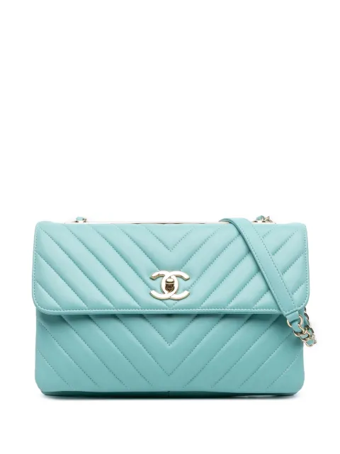 CHANEL Pre-Owned 2019 Chevron Lambskin Trendy CC Flap shoulder bag 4K89SZPGEEV6XNR0 - 0