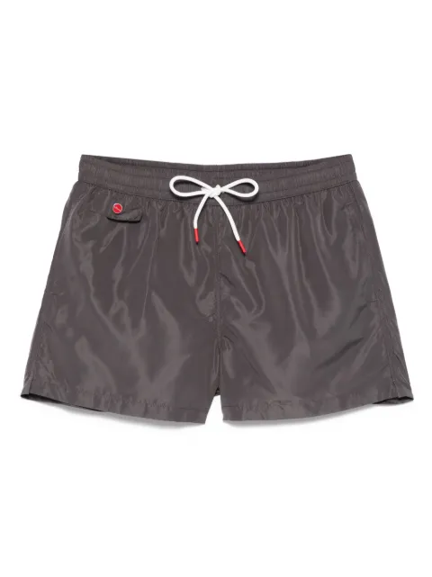 Kiton shorts de playa con logo bordado