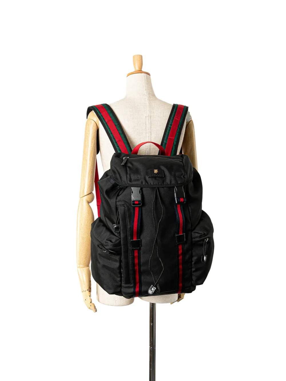 Gucci Pre-Owned 2000-2015 Techno Canvas Animalier Web backpack - Zwart