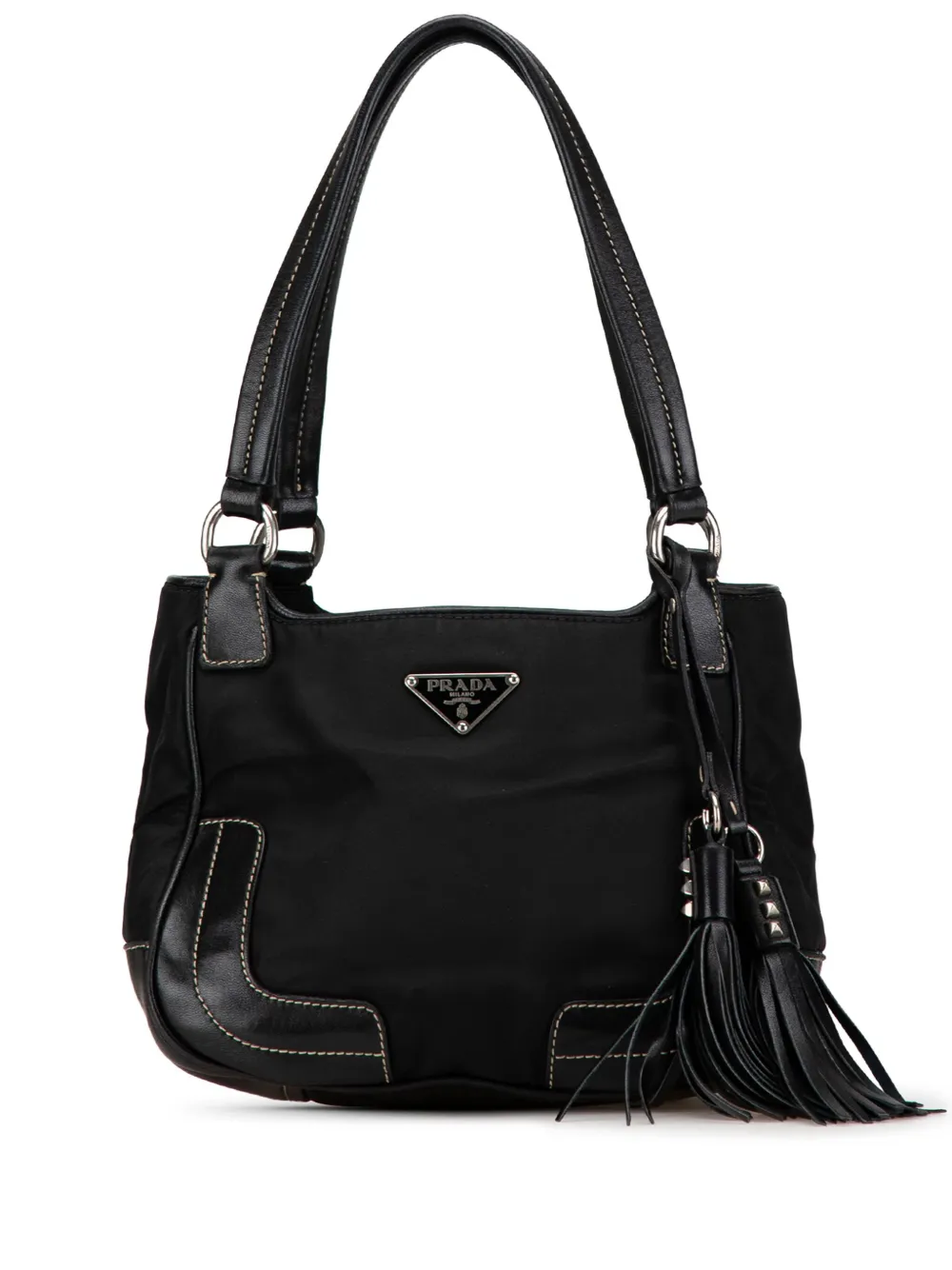 2013-2024 Vitello Trimmed Tessuto Tassel handbag