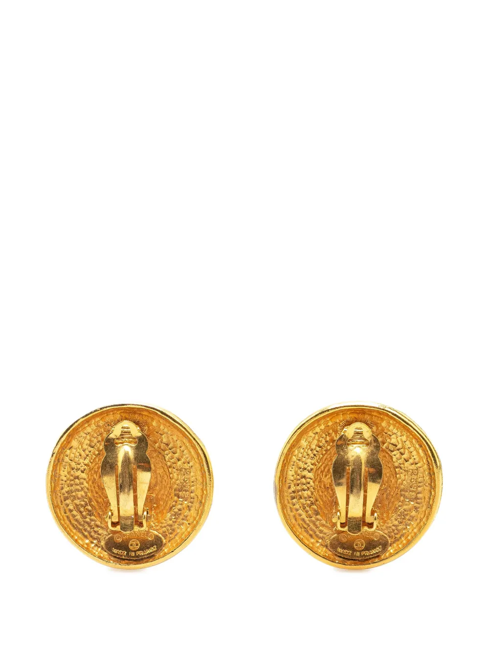 CHANEL Pre-Owned 1970-1980 Gold Plated Round Clip on Earrings costume earrings - Goud