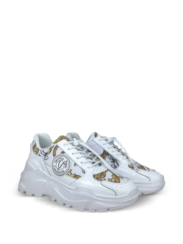 Versace Jeans Couture Barocco-print Sneakers White FARFETCH IN