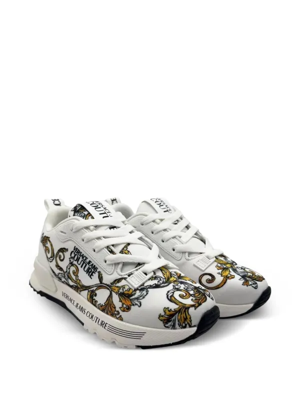 Versace Jeans Couture Barocco-print Sneakers | White | FARFETCH