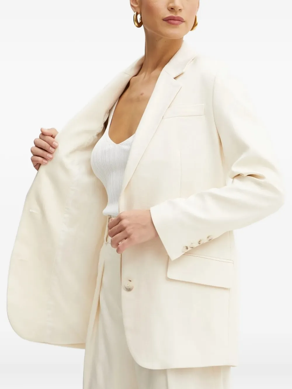 Ivy & Oak Single-breasted Blazer In White