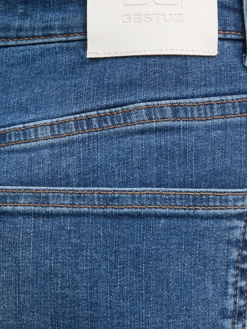 Gestuz Jeans met logopatch Blauw