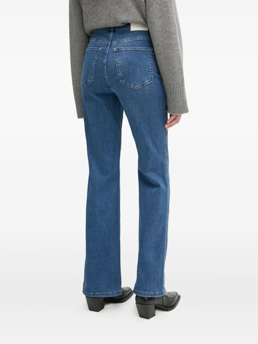 Gestuz logo-patch jeans - Blauw
