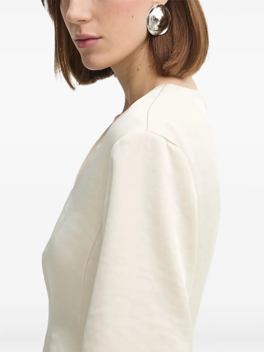 HERSKIND Jurk met V-hals Beige