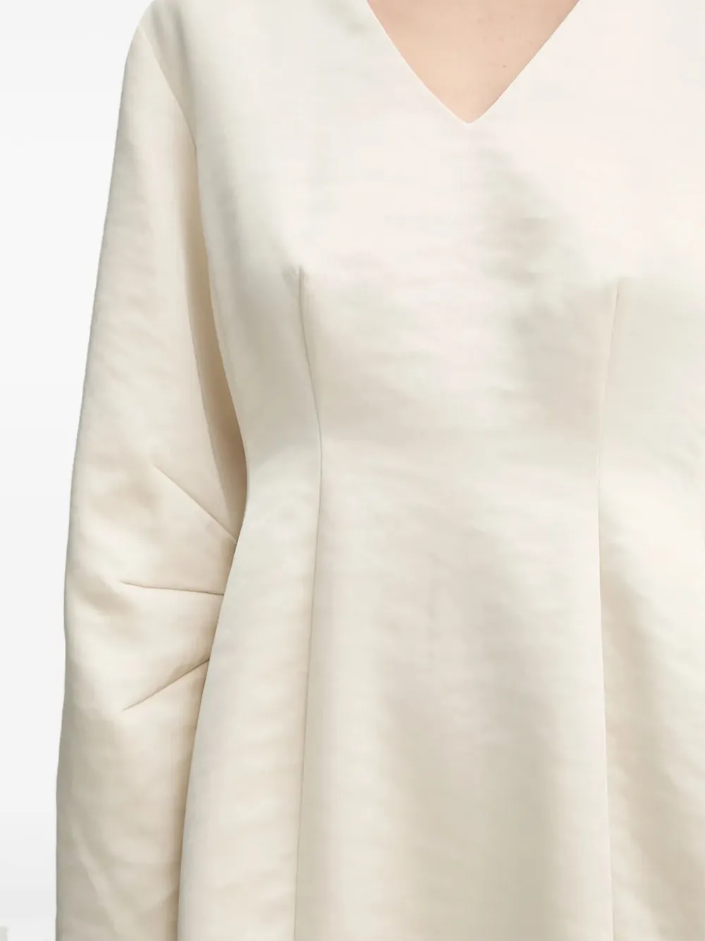 HERSKIND Jurk met V-hals Beige
