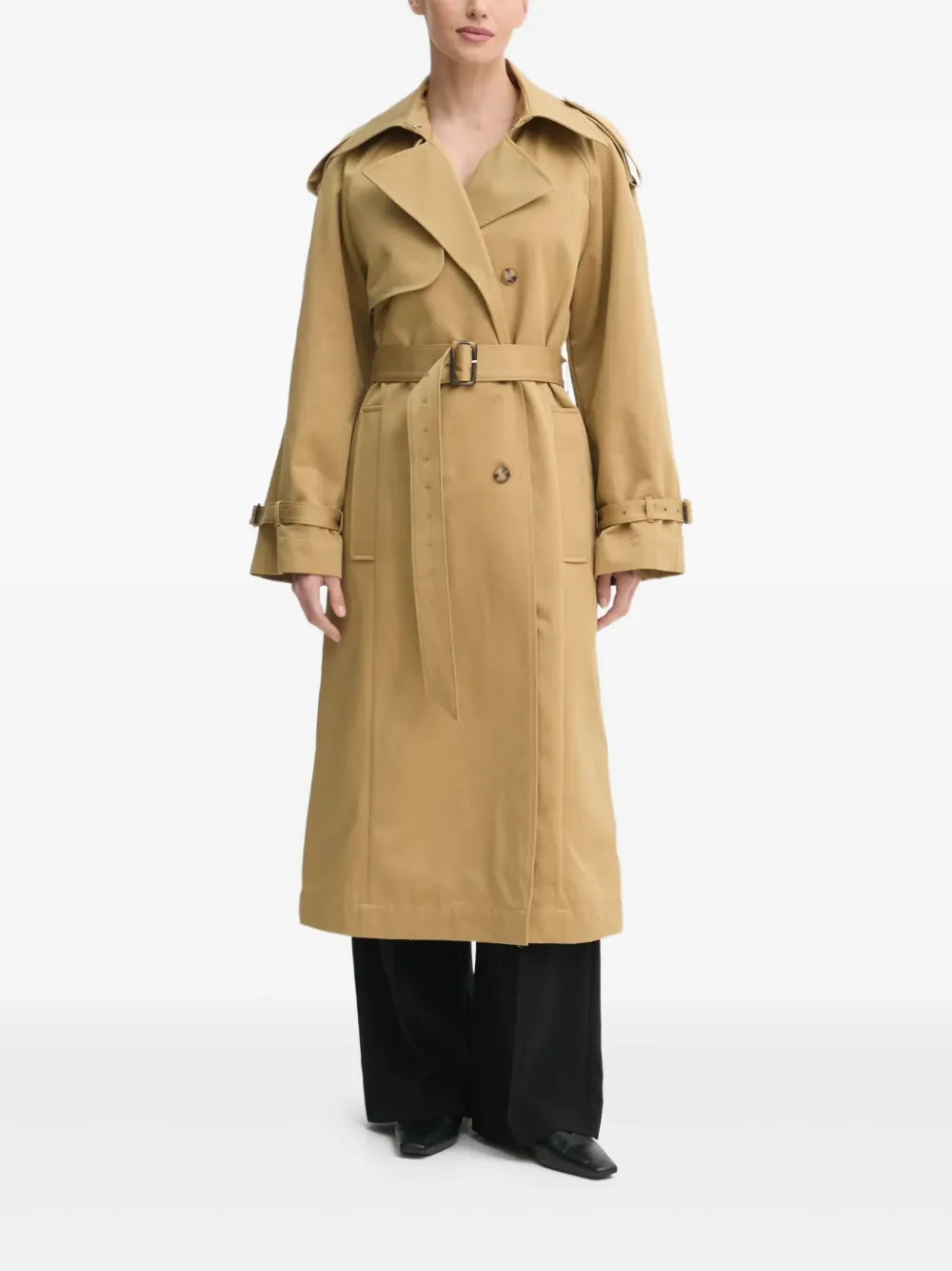 IVY OAK belted double-breasted coat | Brown | Image 1