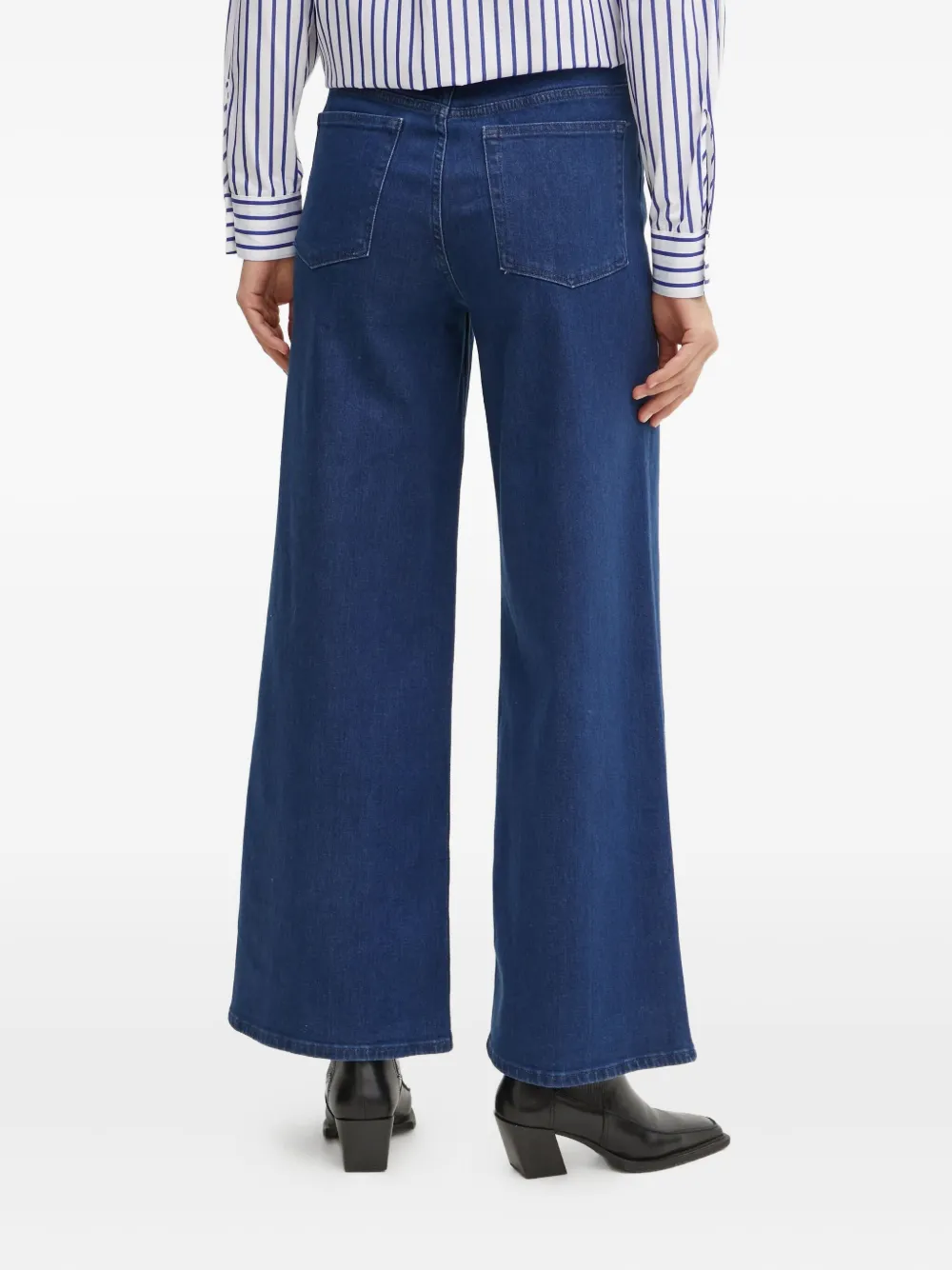 Belt-Loops Wide-Leg Jeans