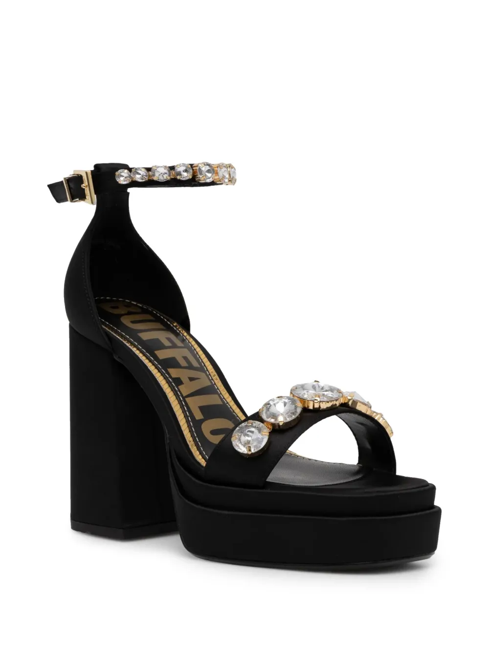 Buffalo 110 mm May Neat Ice sandalen - Zwart