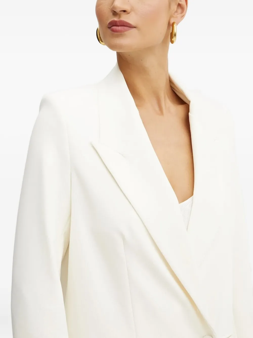 Ivy & Oak Double-breasted Buttoned Blazer In White