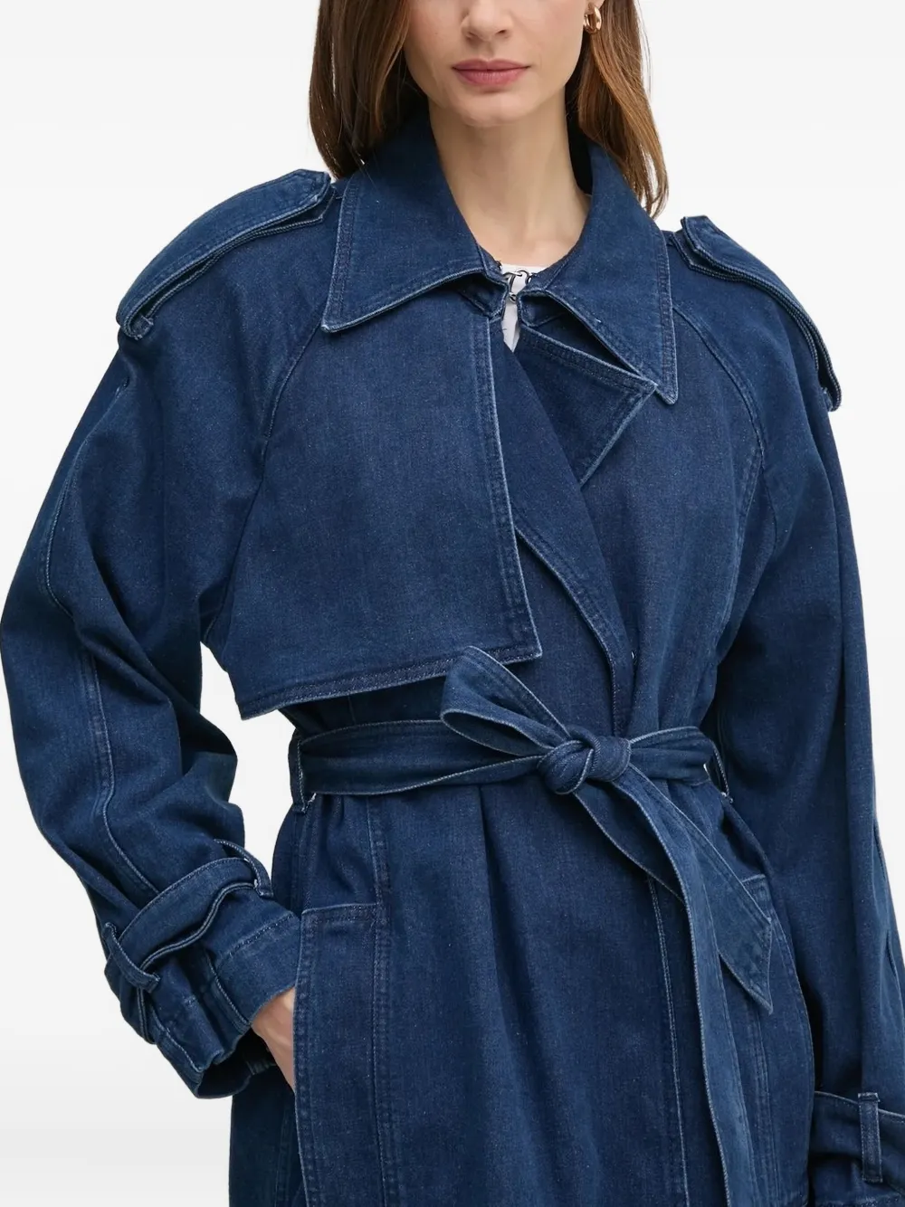 IVY OAK Trenchcoat met ceintuur Blauw