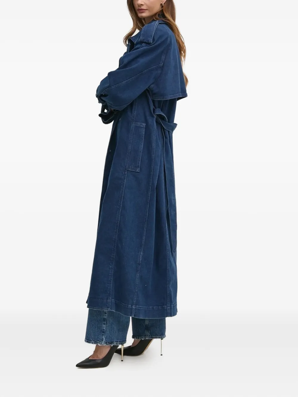 IVY OAK Trenchcoat met ceintuur Blauw