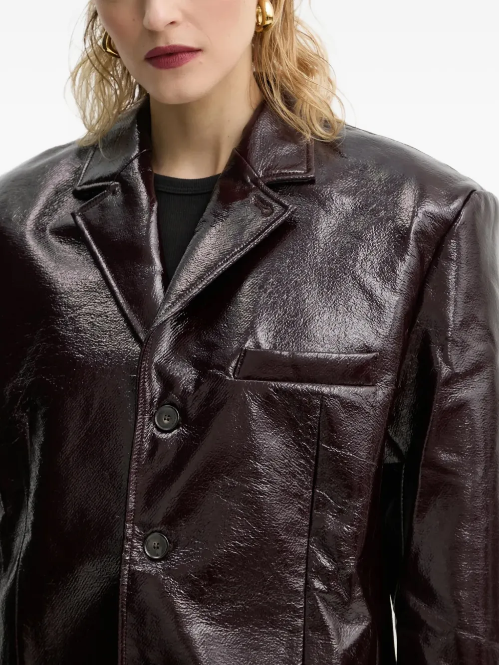 Herskind Pocket Button Overshirt In Brown