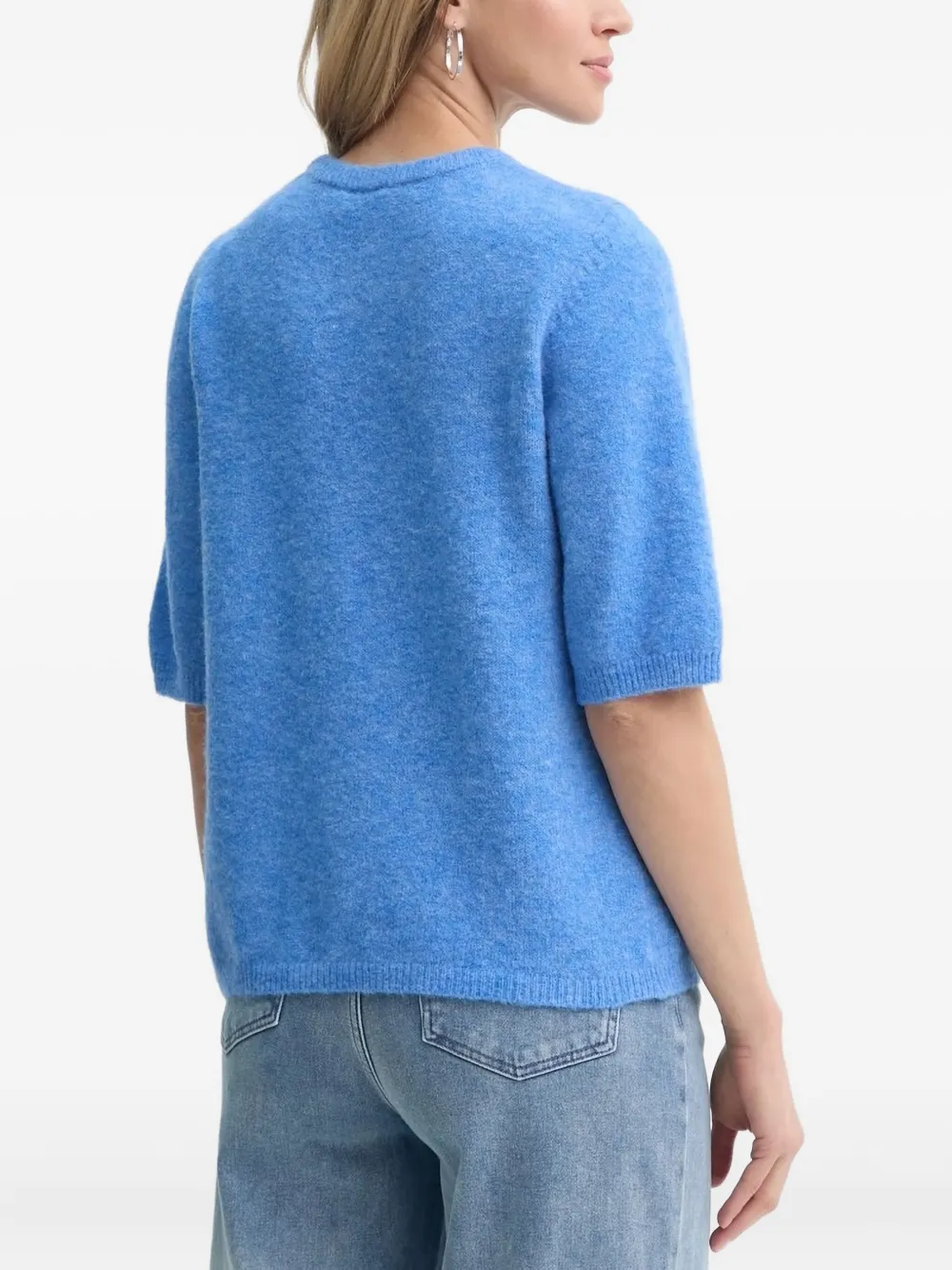 Gestuz Trui met ronde hals en korte mouwen Blauw