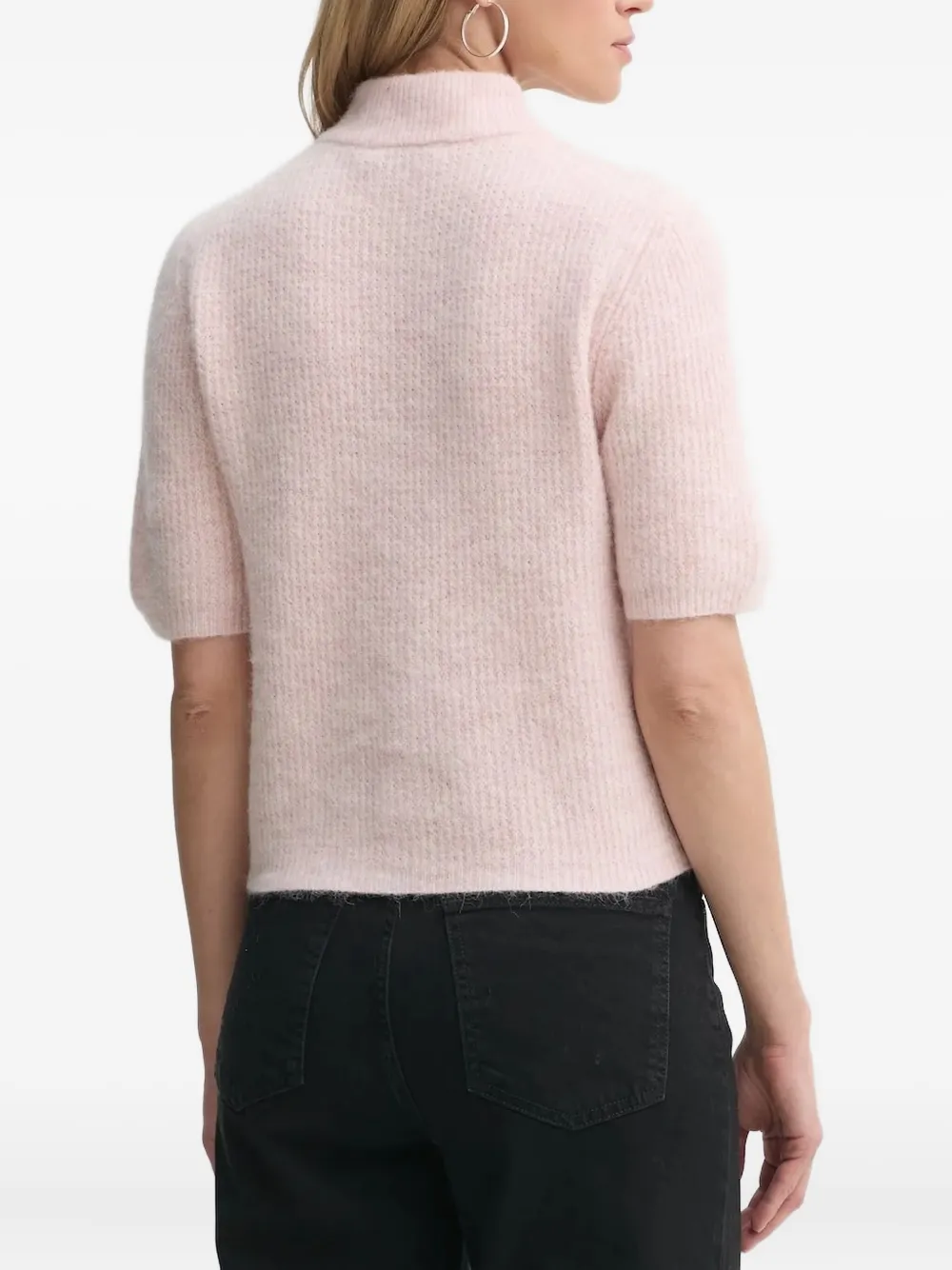 Gestuz Short-sleeve Button Cardigan In Pink