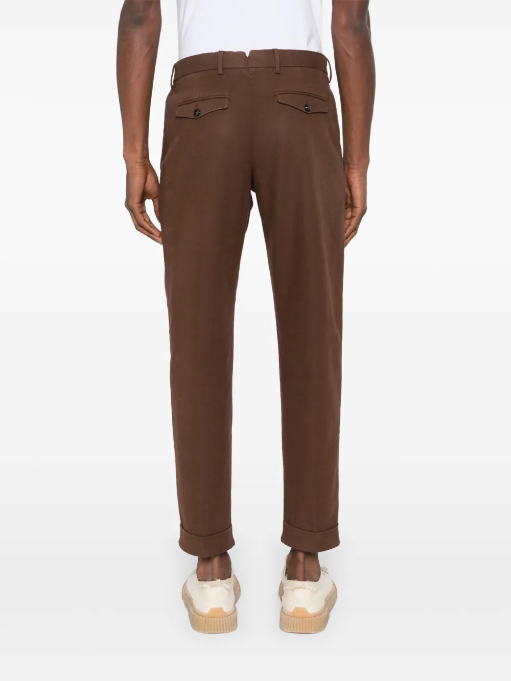 Pt Torino Tapered Trousers In Brown