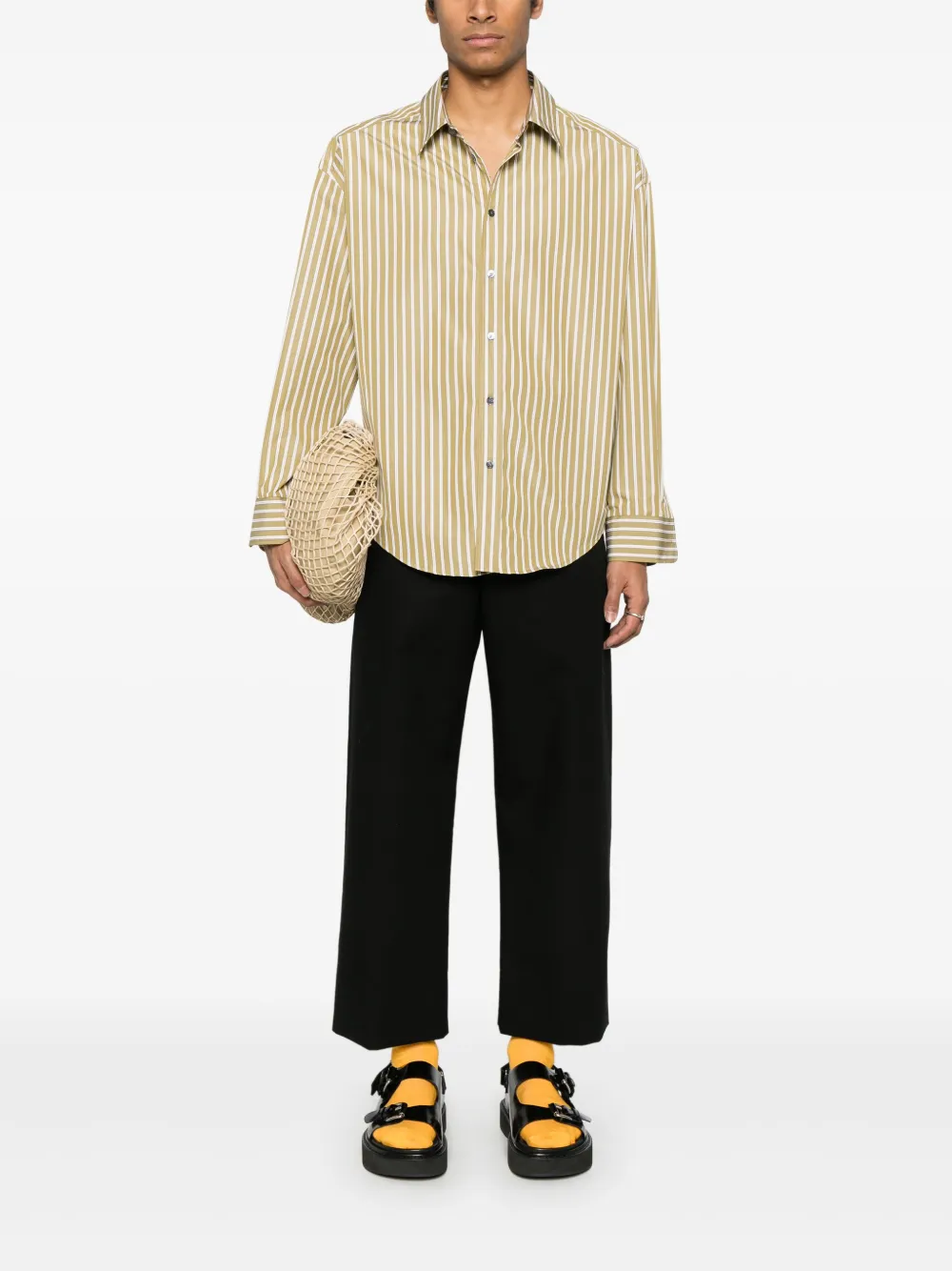 AMI Paris striped shirt - Groen