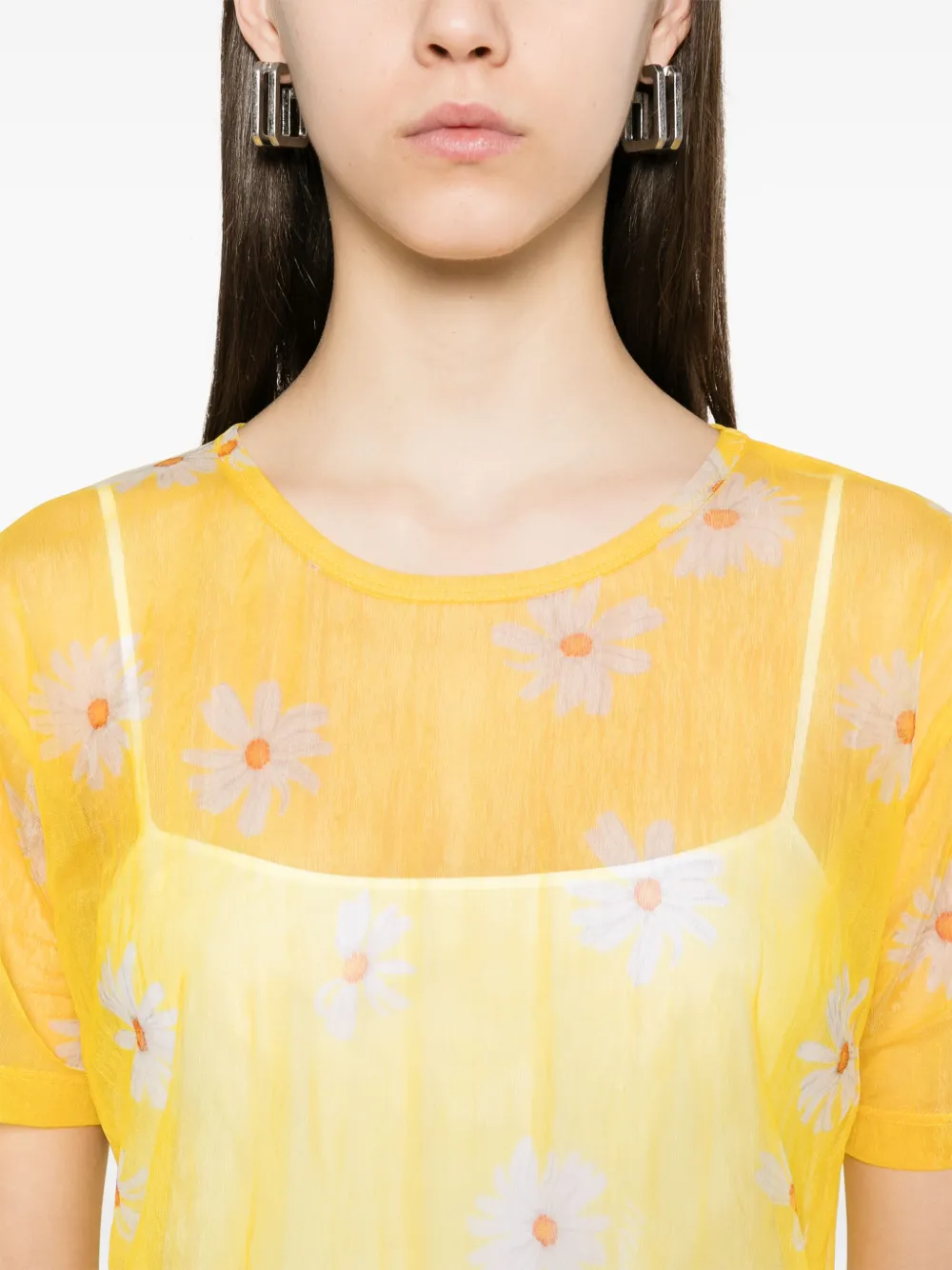 Moschino Mini-jurk met madeliefjesprint Geel