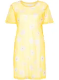 Moschino daisy-print mini dress - Yellow