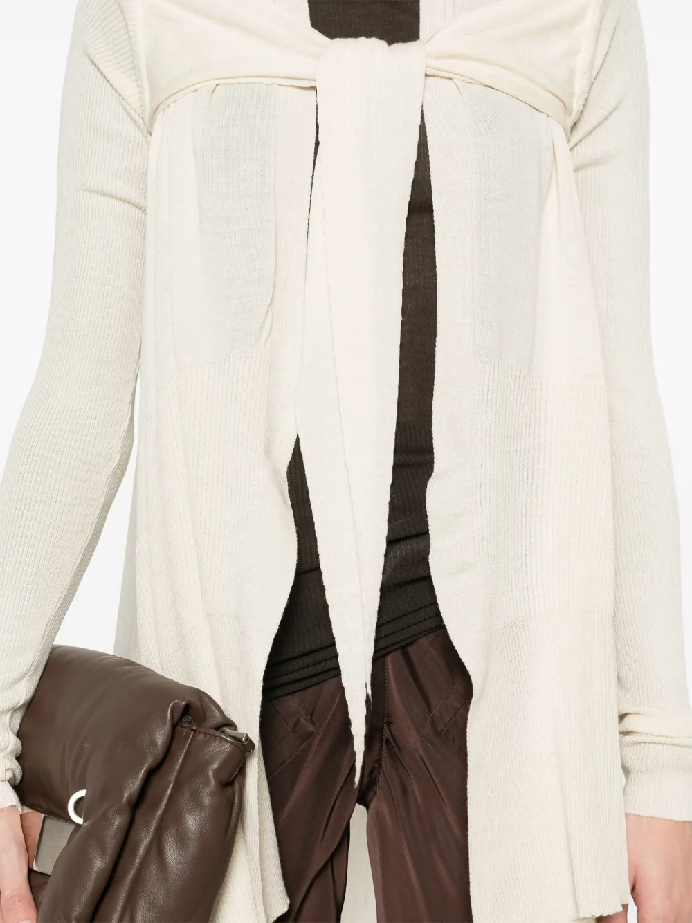 Rick Owens Gestrikte jas Beige