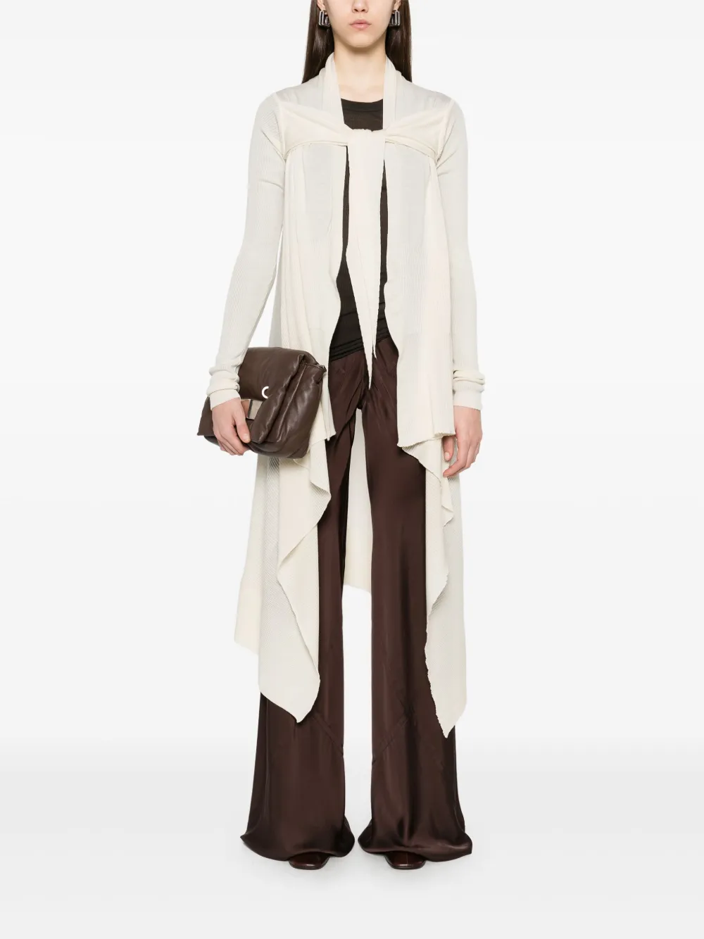 Rick Owens Gestrikte jas - Beige