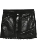 Rick Owens DRKSHDW coated mini skirt - Black