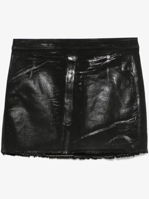 Rick Owens DRKSHDW coated mini skirt