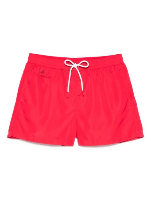 Kiton logo-embroidered swim shorts 