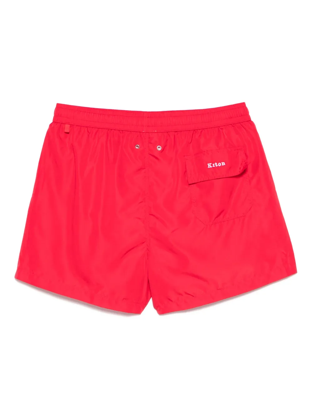 Kiton Zwembroek met geborduurd logo - Rood