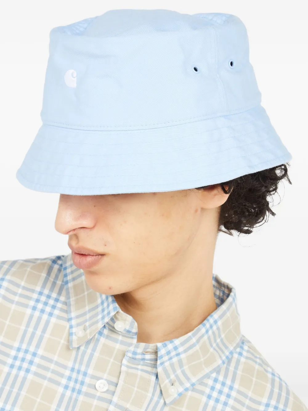 Carhartt WIP logo-embroidered bucket hat - Blauw